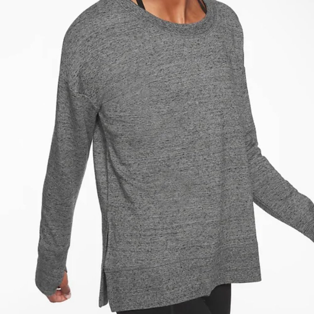Athleta Gray Coaster Luxe Sweatshirt